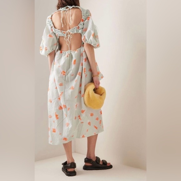 Cecilie Bahnsen Dress - Fenja Cold-Shoulder Midi Dress - Size 4 - Picture 6 of 12